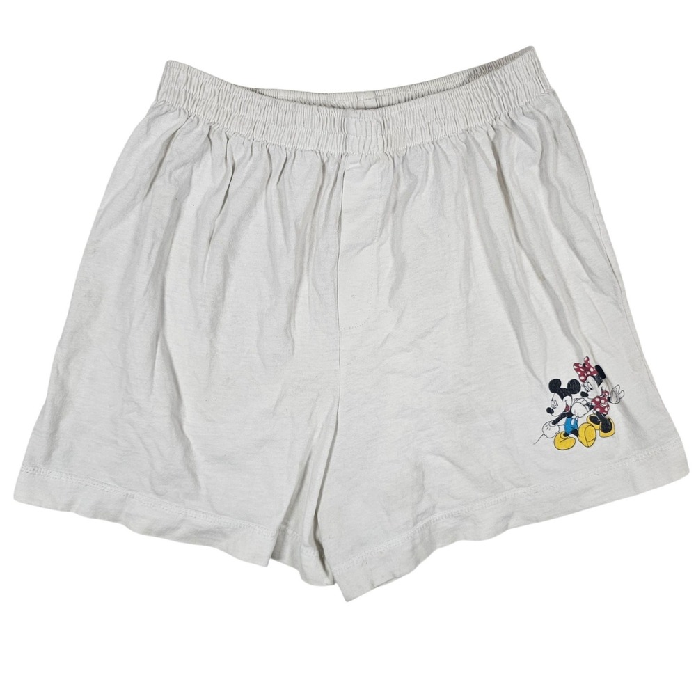 Vintage Jerry Leigh Disney Mickey Minnie Mouse Boxer Shorts White Mens Size S‎